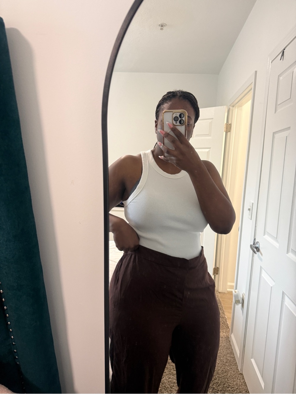 Old Navy Chocolate Brown Wide-Leg Pants - Picture 2 of 4